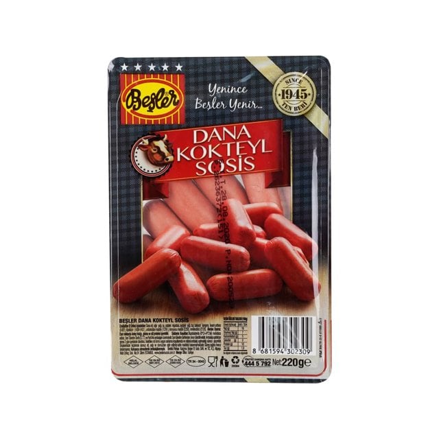 Beşler Kokteyl Dana Sosis 220 Gr
