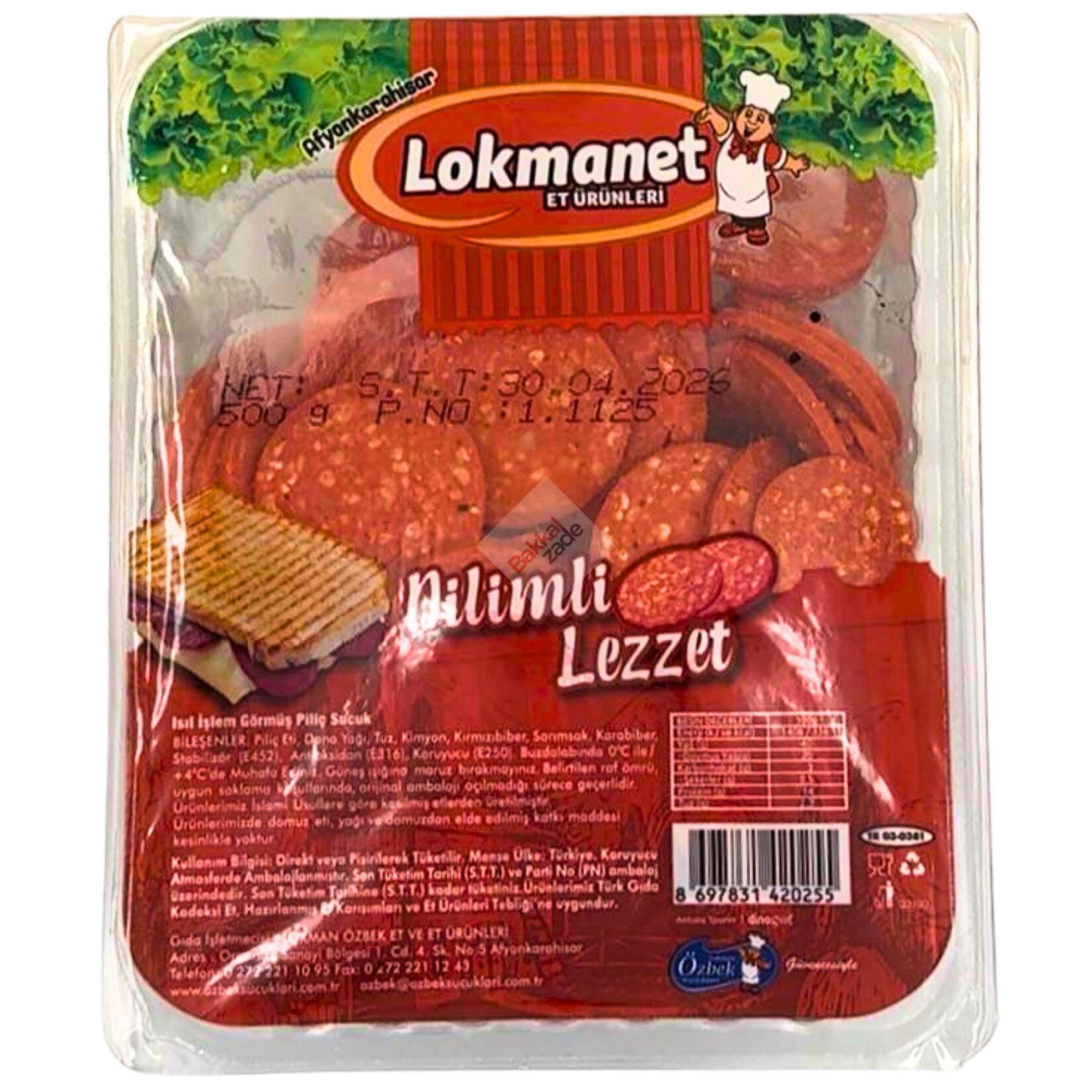 Özbek  Dilimli Piliç Sucuk  500 Gr