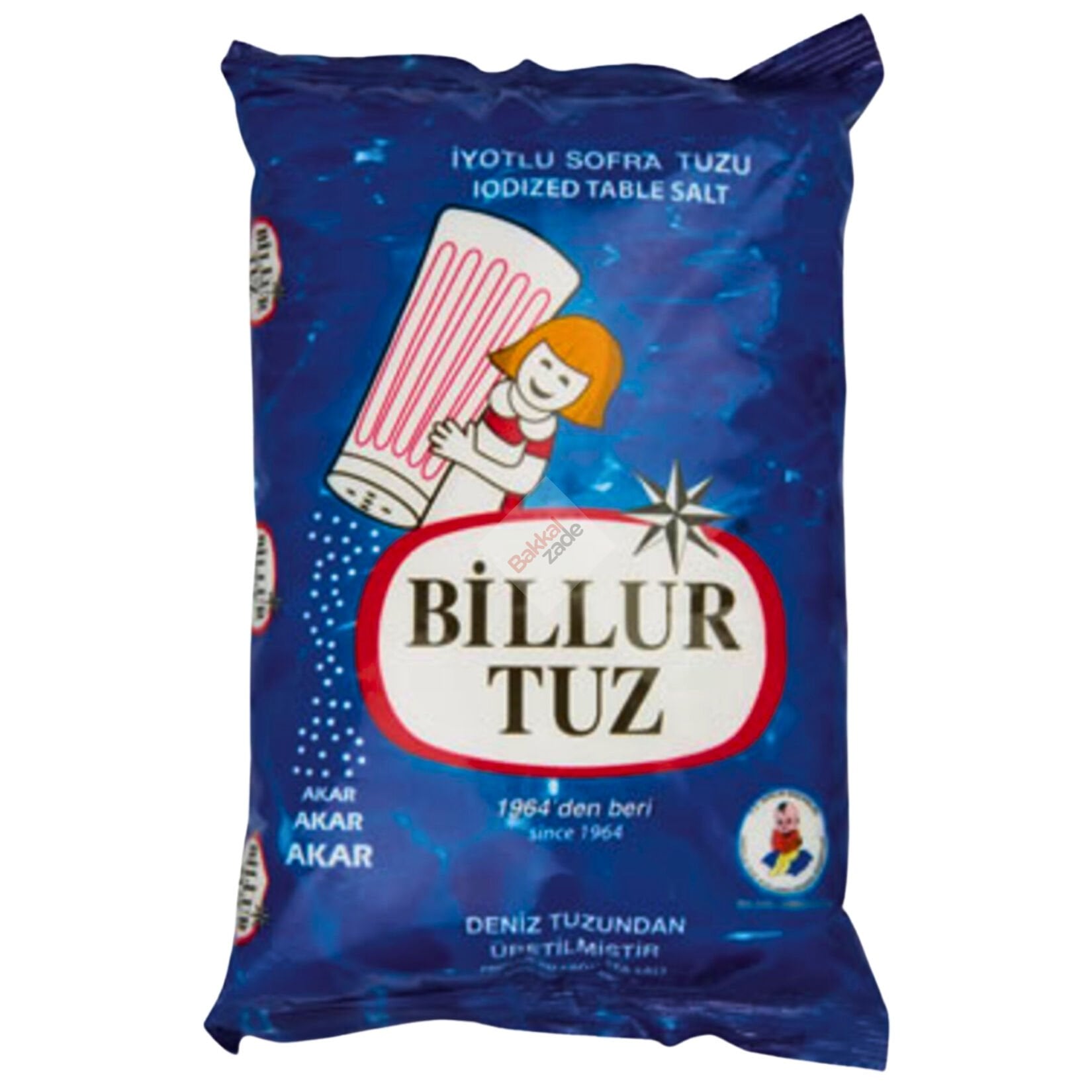 Billur Tuz Rafine İyotlu Sofra Tuzu 750 G 30lu