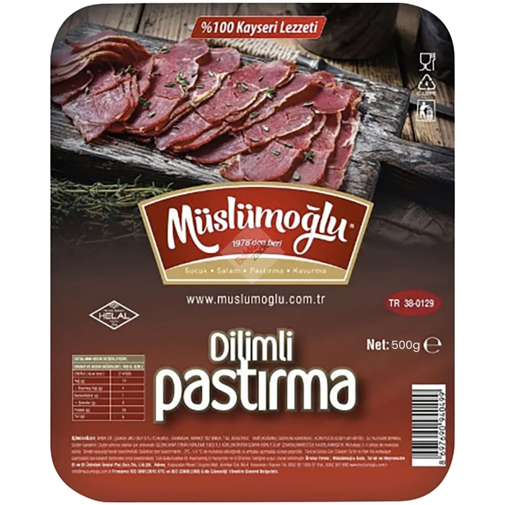 Müslümoğlu Dilimli Pastırma 500 Gr