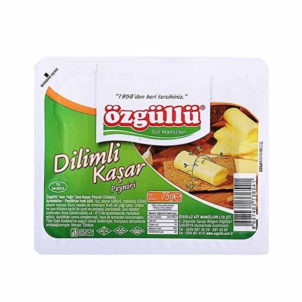 Özgüllü Dilimli Tost Peyniri 75 Gr